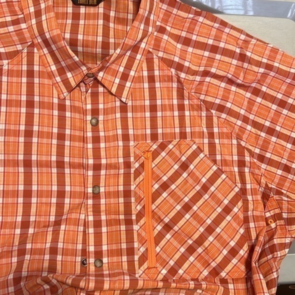 Orvis Trout Bum plaid pearl snap fishing shirt